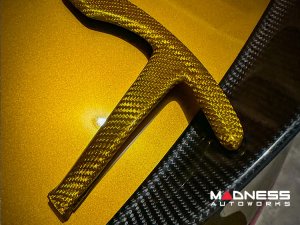 Alfa Romeo Stelvio Paddle Shifter Covers - Carbon Fiber - Yellow Candy